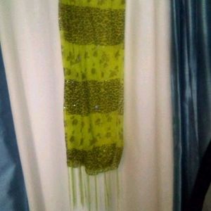 Lime Green Sparkle Scarf
